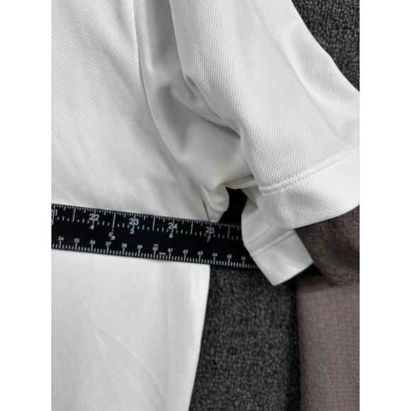 Nike Golf Shirt Mens XL White Gray Dri-Fit Long Sleeve Layered Performance Polo - Picture 7 of 8